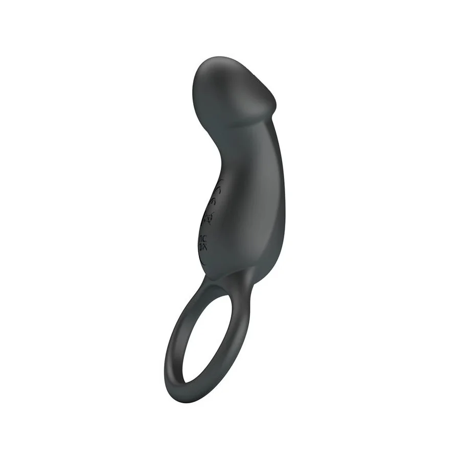 Trae Anillo Vibrador Silicona USB Negro Trae Anillo Vibrador Silicona USB Negro