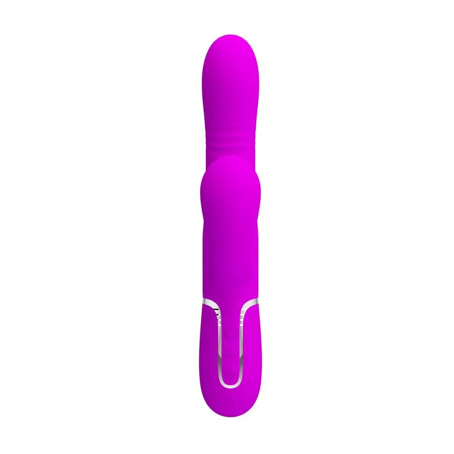 Mariana Vibrador 4en1 Silicona Fucsia