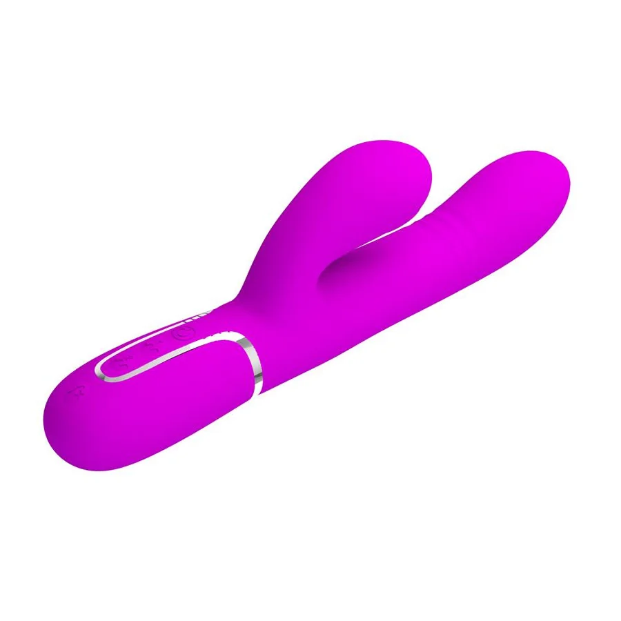 Mariana Vibrador 4en1 Silicona Fucsia