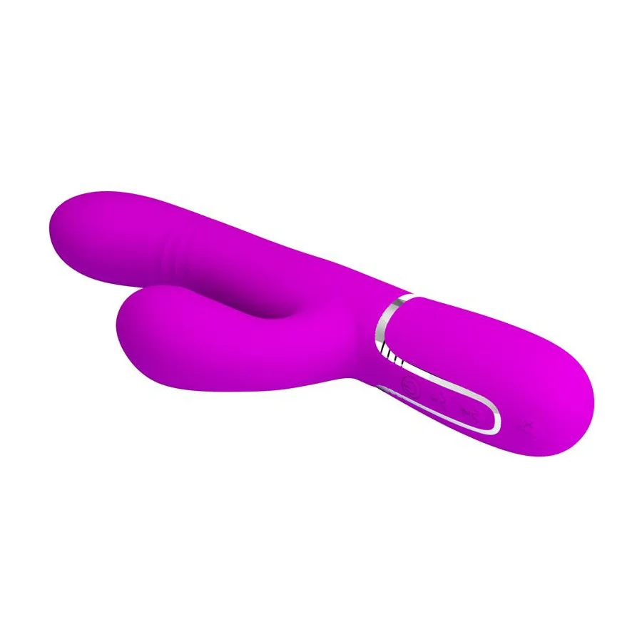 Mariana Vibrador 4en1 Silicona Fucsia
