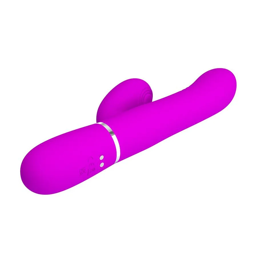Mariana Vibrador 4en1 Silicona Fucsia