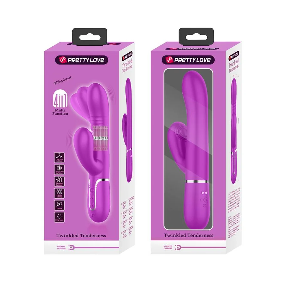 Mariana Vibrador 4en1 Silicona Fucsia