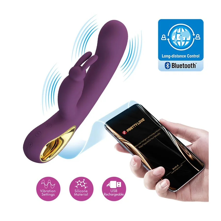 Liam Vibrador Punto G Silicona con APP Morado