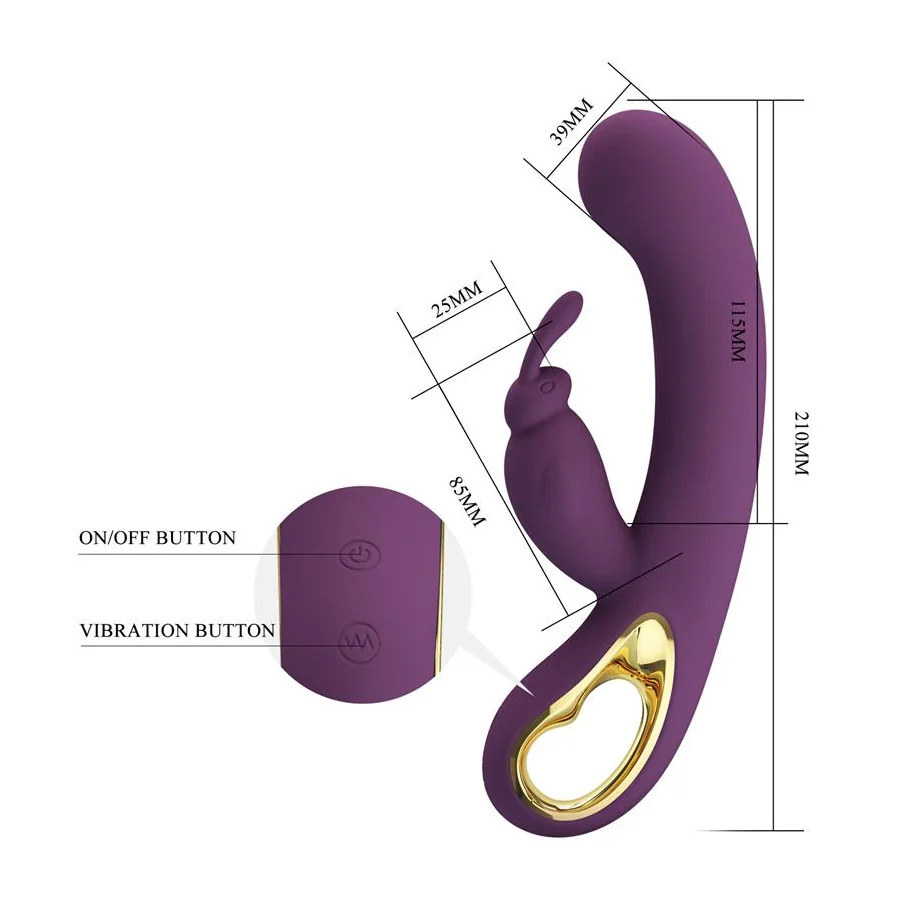 Liam Vibrador Punto G Silicona con APP Morado