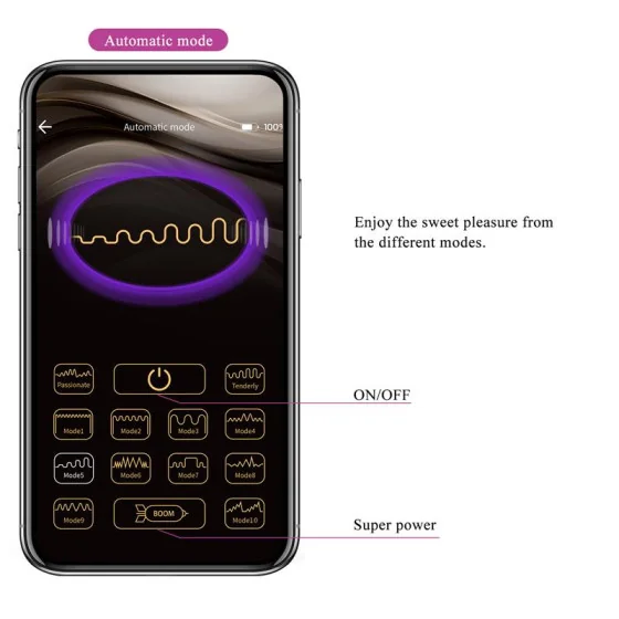 Liam Vibrador Punto G Silicona con APP Morado