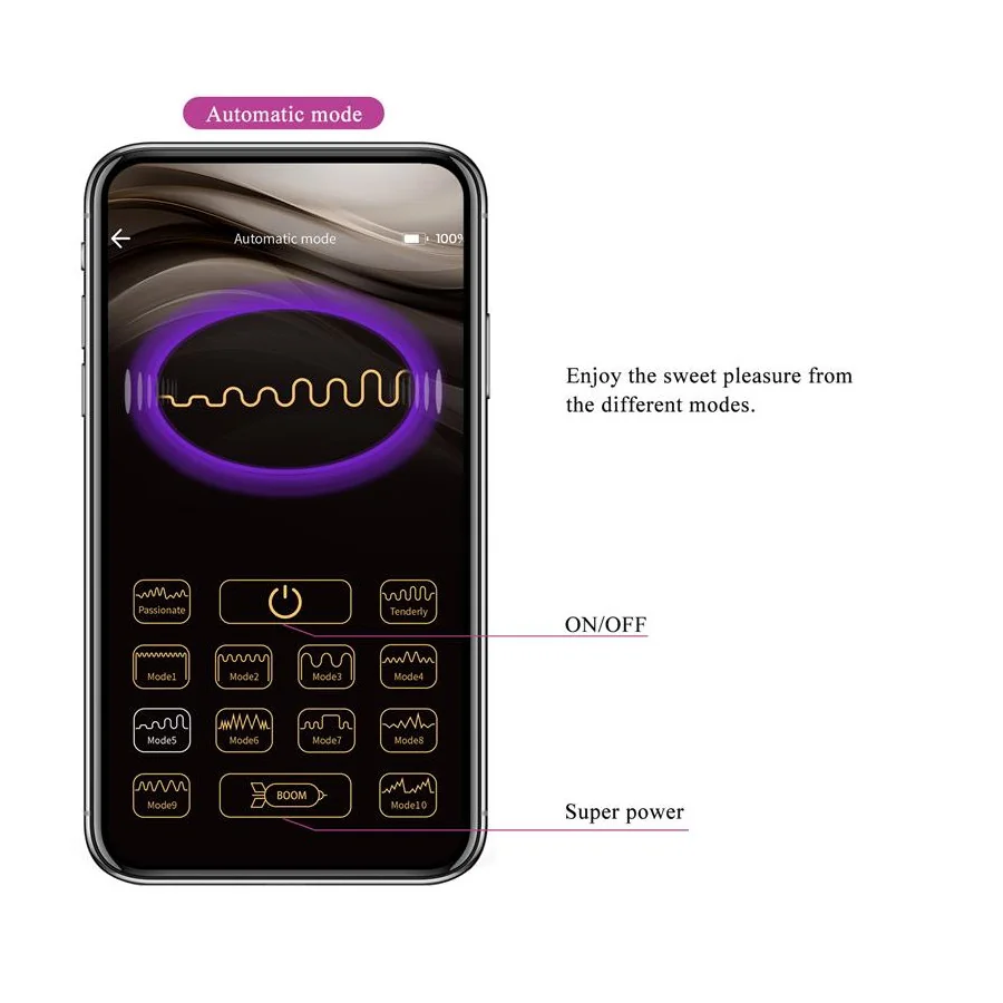 Liam Vibrador Punto G Silicona con APP Morado