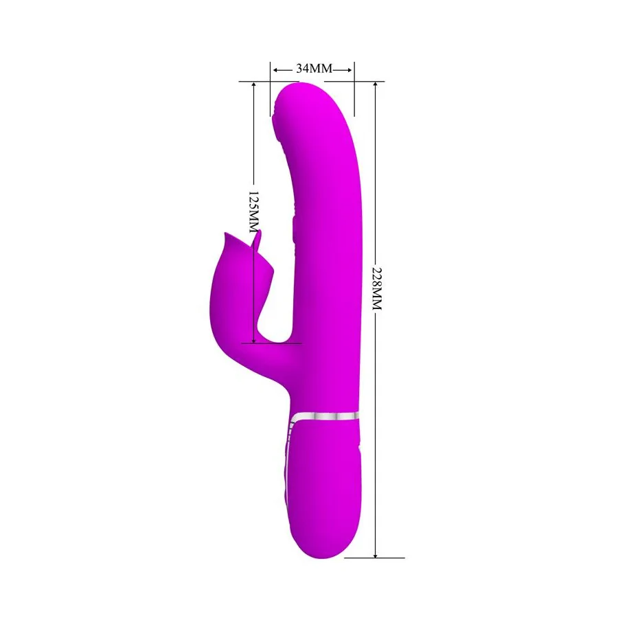 Gigi Vibrador con Licking y Thumping Fucsia