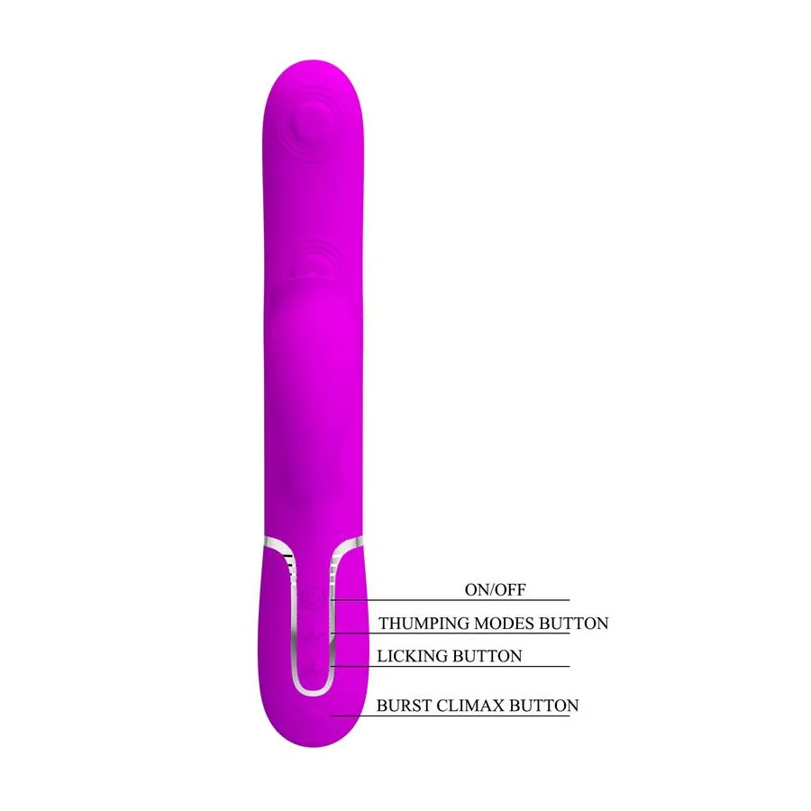 Gigi Vibrador con Licking y Thumping Fucsia