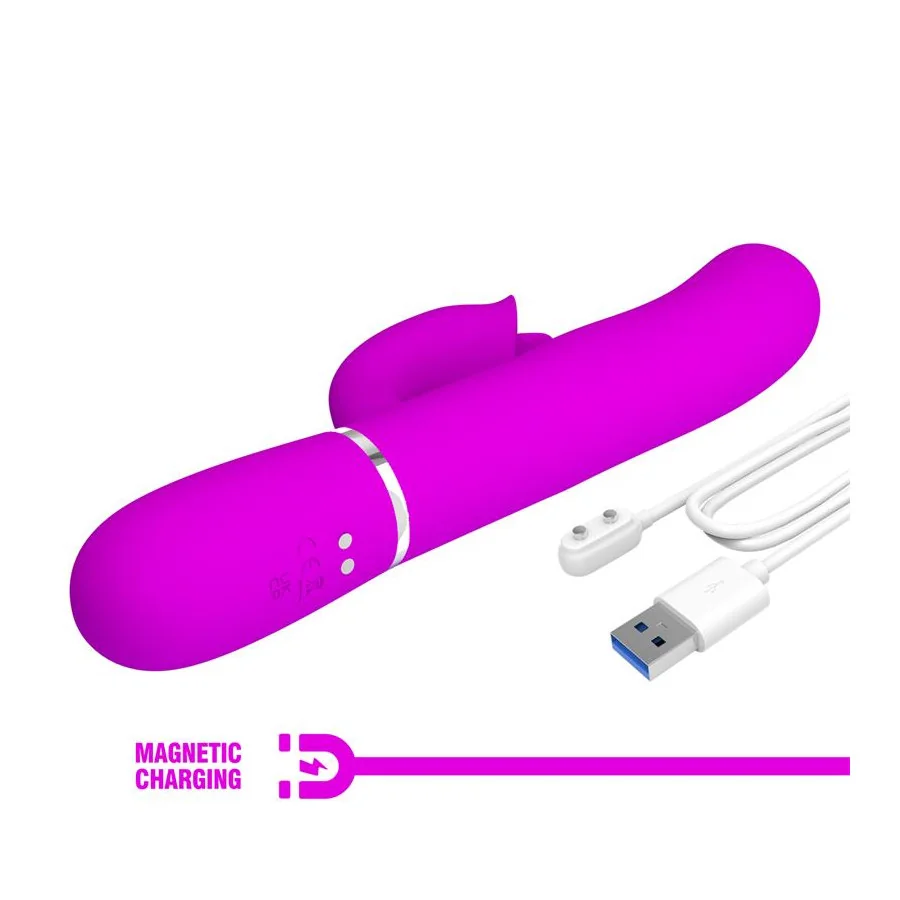 Gigi Vibrador con Licking y Thumping Fucsia