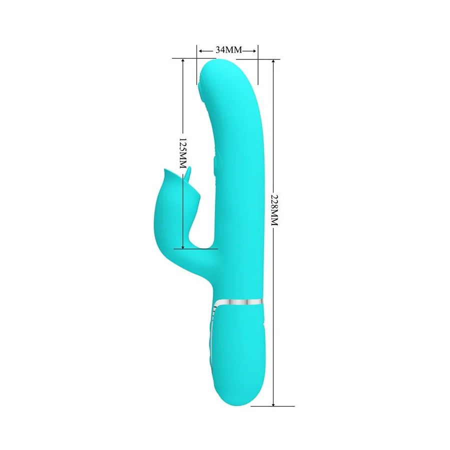 Gigi Vibrador con Licking y Thumping Turquesa