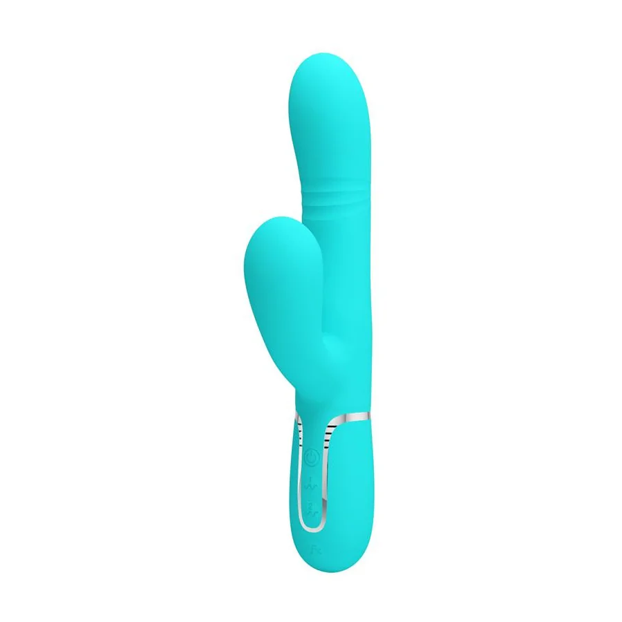 Mariana Vibrador 4 en 1 Silicona Turquesa Mariana Vibrador 4 en 1 Silicona Turquesa