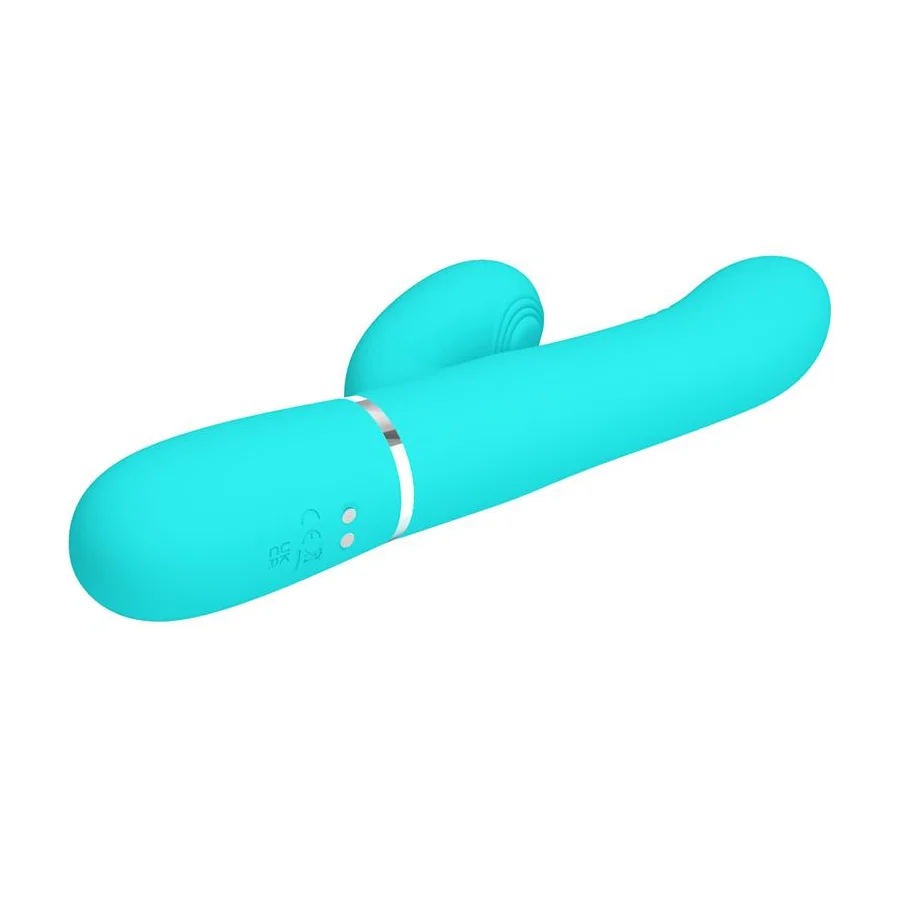 Mariana Vibrador 4 en 1 Silicona Turquesa