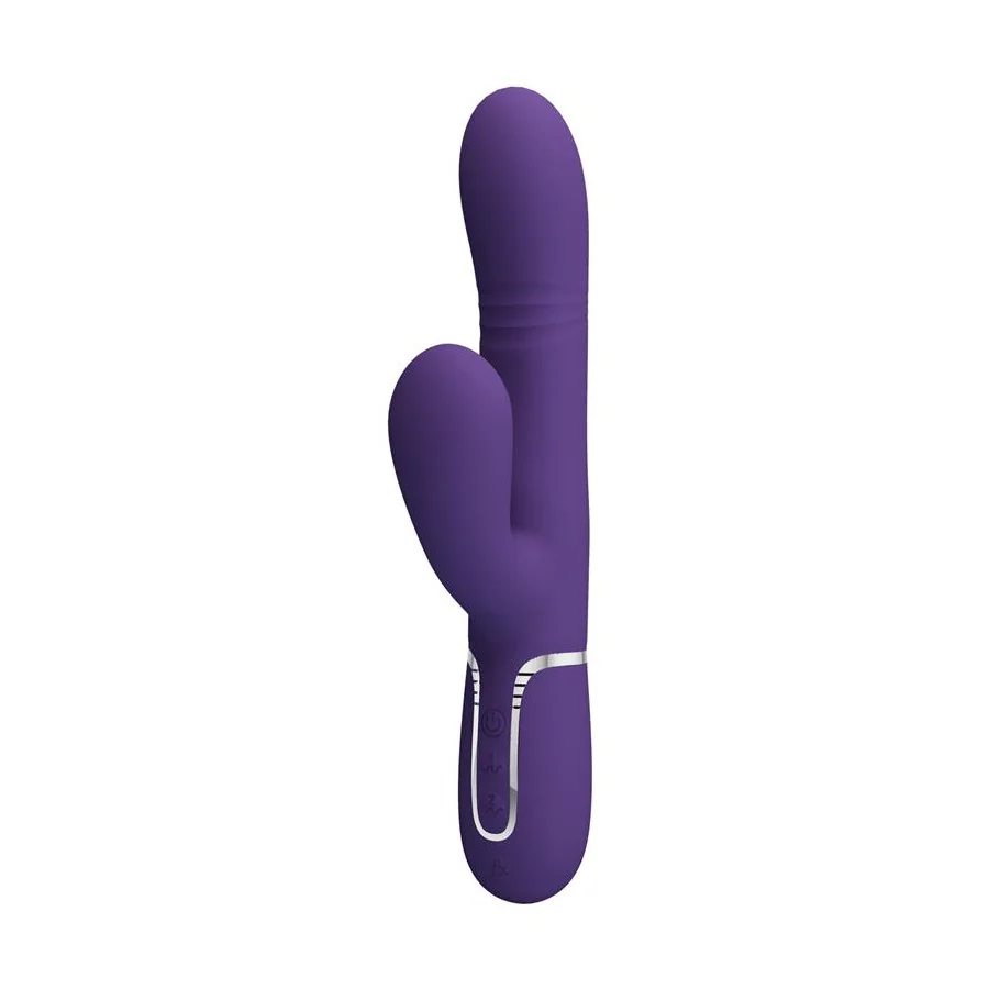 Mariana Vibrador 4 en 1 Silicona Morado Mariana Vibrador 4 en 1 Silicona Morado