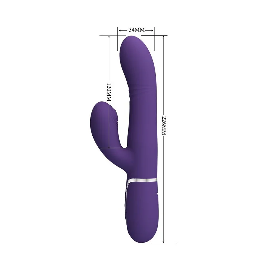 Mariana Vibrador 4 en 1 Silicona Morado