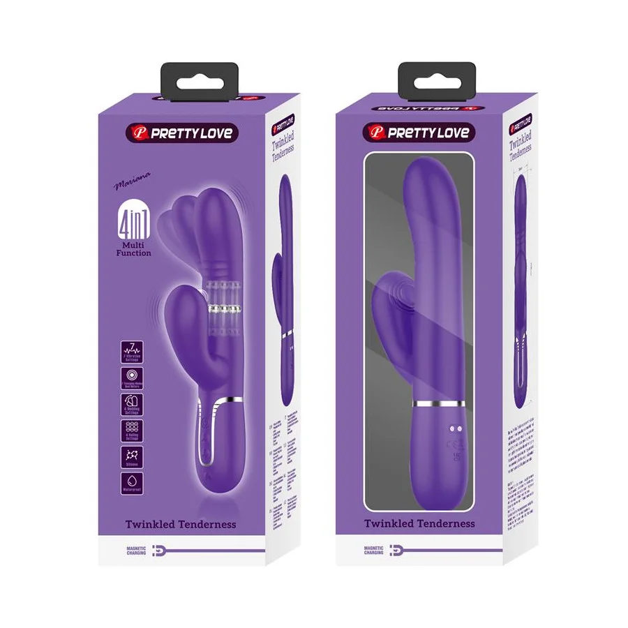 Mariana Vibrador 4 en 1 Silicona Morado