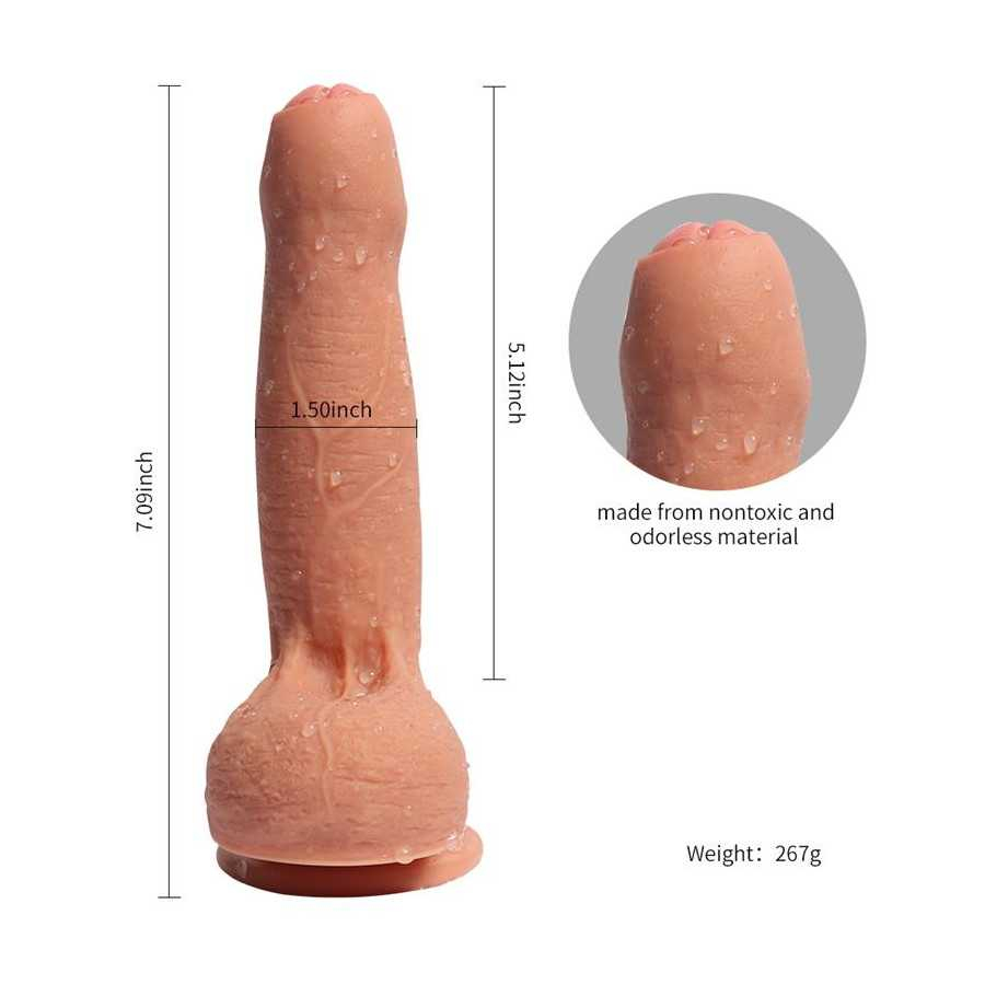 Dildo Silicona Doble Densidad Azazel 18 cm