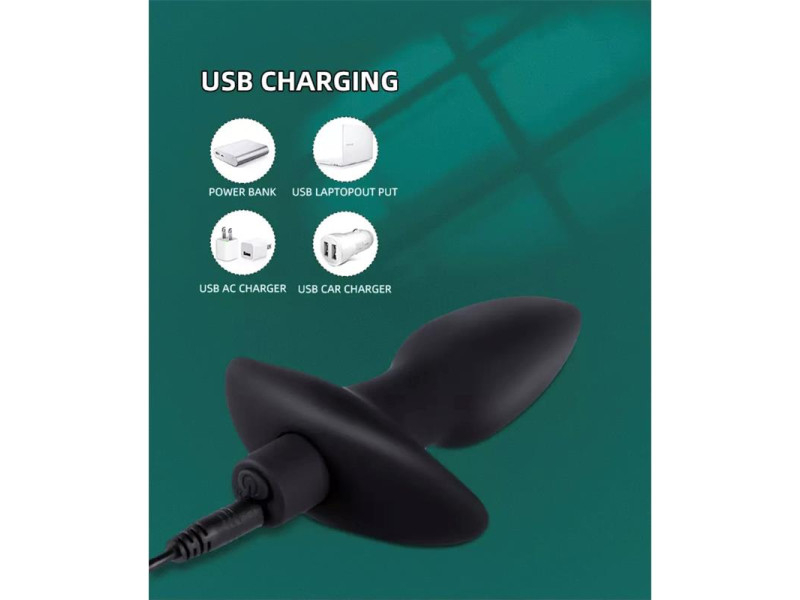 Spear Plug Anal con Vibracion USB Silicona