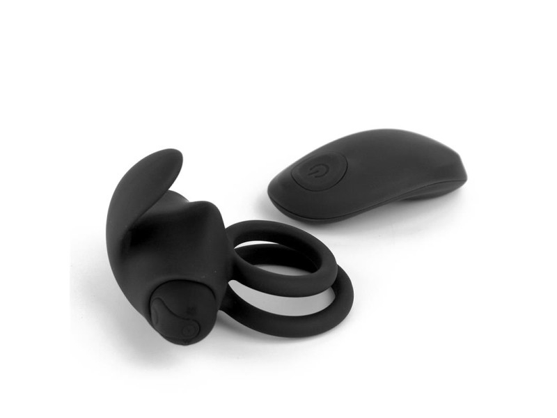 Reerin Anillo Vibrador USB Dual Control Remoto USB Silicona