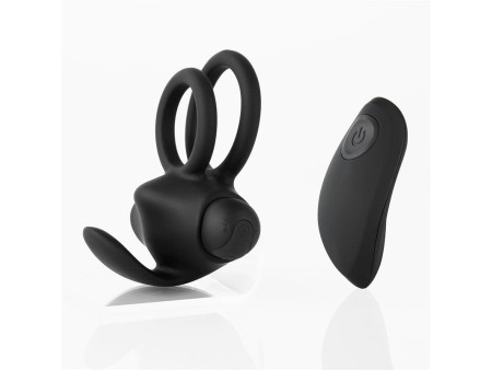 Reerin Anillo Vibrador USB Dual Control Remoto USB Silicona