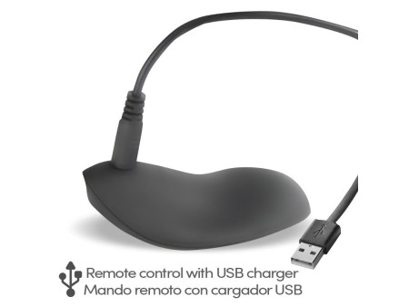 Reerin Anillo Vibrador USB Dual Control Remoto USB Silicona