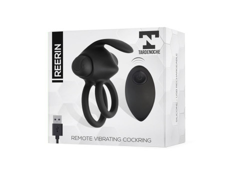 Reerin Anillo Vibrador USB Dual Control Remoto USB Silicona