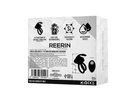 Reerin Anillo Vibrador USB Dual Control Remoto USB Silicona