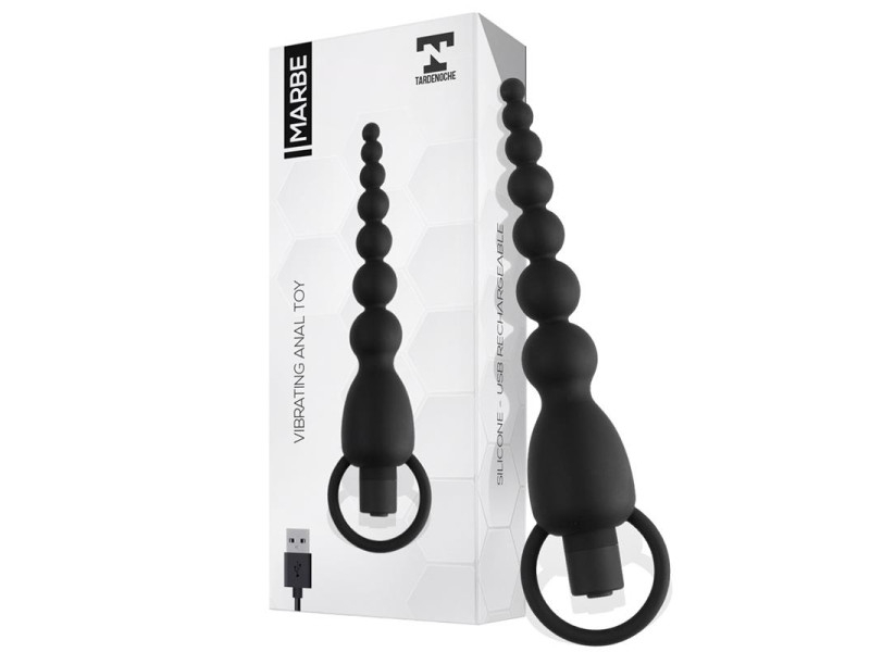 Marbe Cadena Anal con Vibracion USB Silicona
