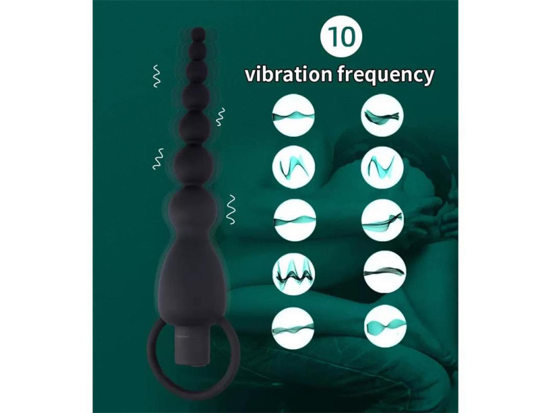 Marbe Cadena Anal con Vibracion USB Silicona