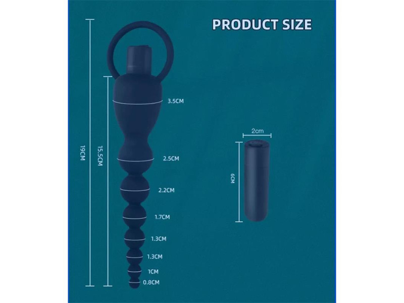 Marbe Cadena Anal con Vibracion USB Silicona