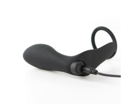 Ansel Plug Anal con Vibracion y Anillo USB Silicona