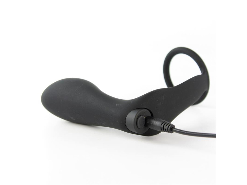 Ansel Plug Anal con Vibracion y Anillo USB Silicona