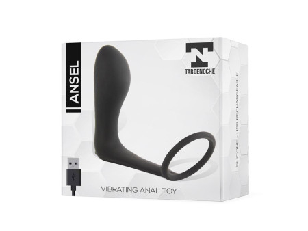 Ansel Plug Anal con Vibracion y Anillo USB Silicona
