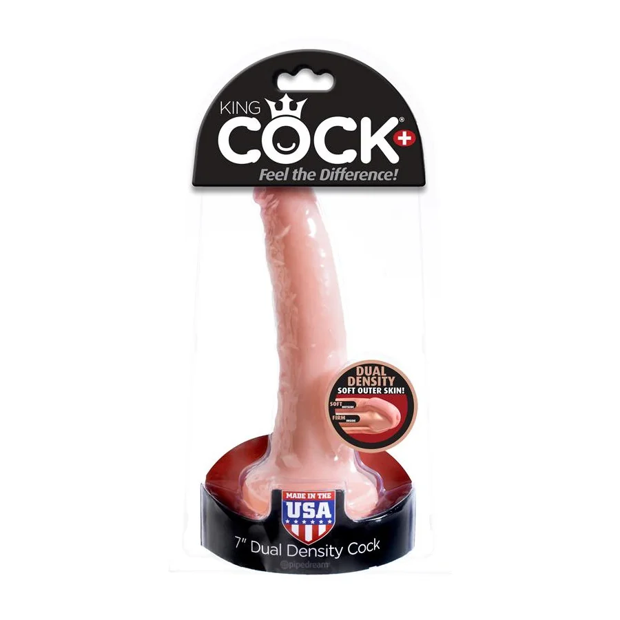 King Cock Plus Pene 7 Dual Density Color Natural