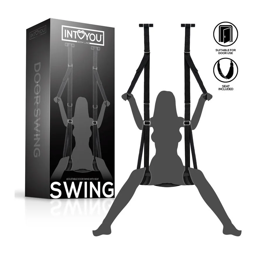 Adjustable Door Swing with Legs Support Seat