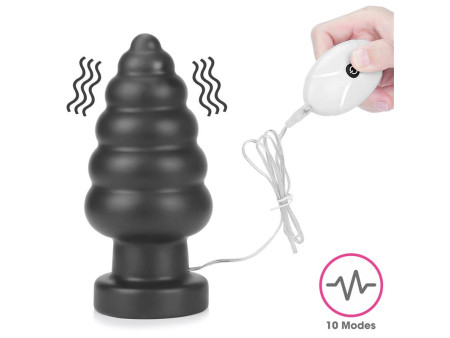 Plug Anal con Vibracion King Sized 7 Negro Plug Anal con Vibracion King Sized 7 Negro