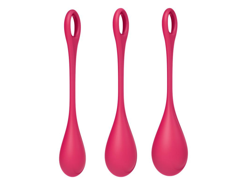 Kit 3 Bolas Suelo Pelvico Yoni Power 1 Rojo