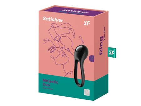 Anillo para el Pene Majestic Duo USB Negro