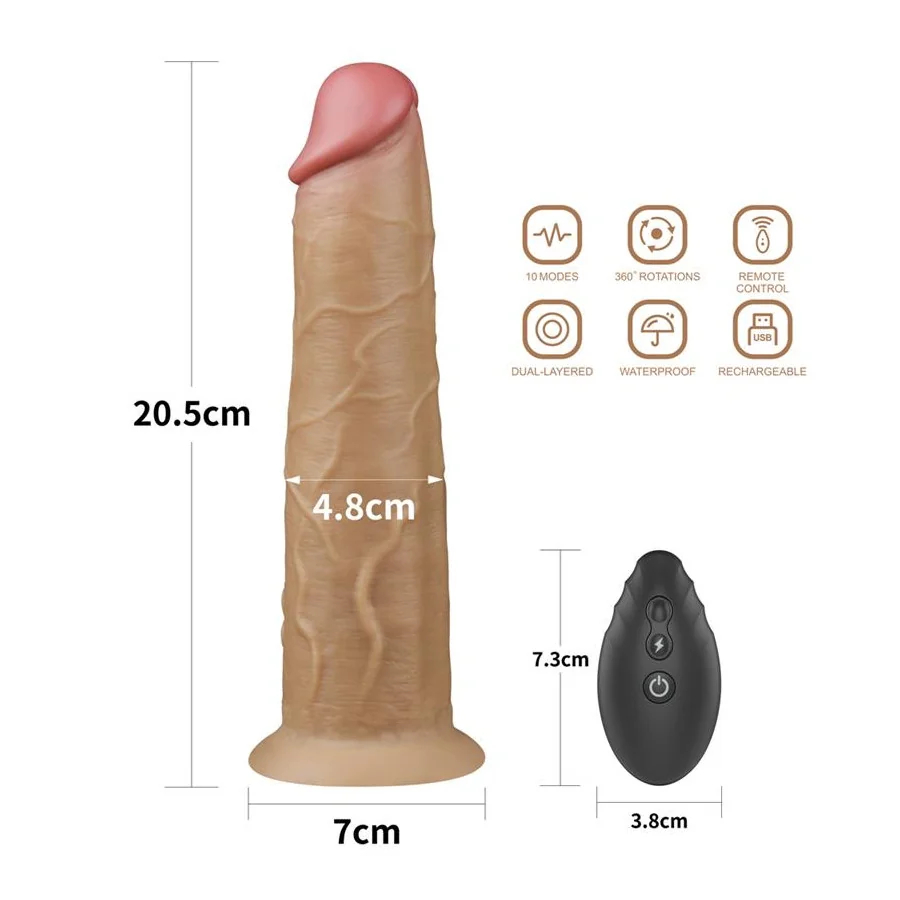 Vibrador con Rotacion Doble Capa 8