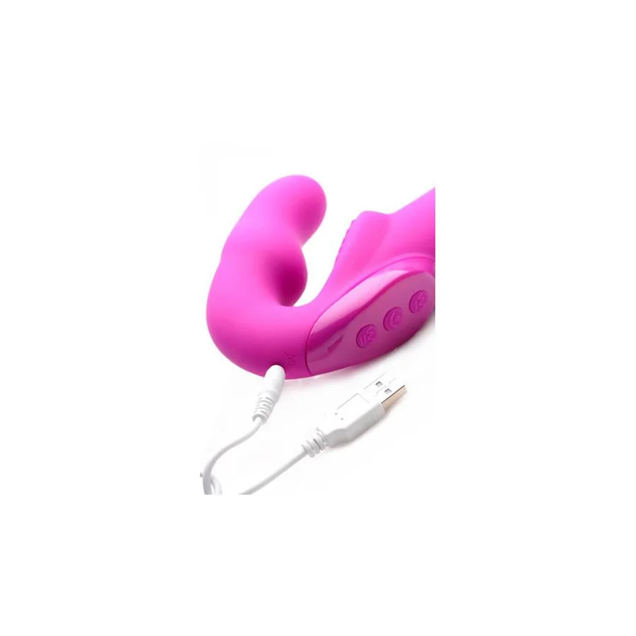 Evoke Vibrador Doble sin Arnes USB Rosa