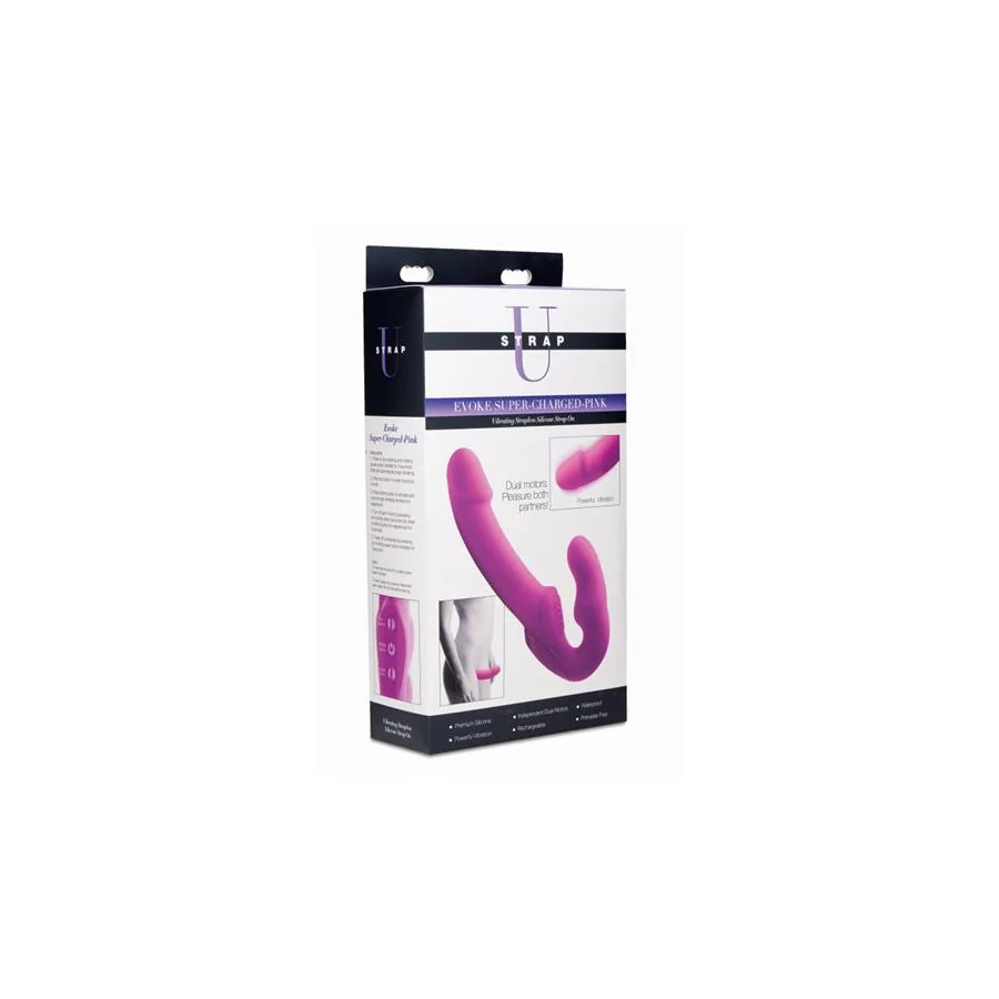 Evoke Vibrador Doble sin Arnes USB Rosa