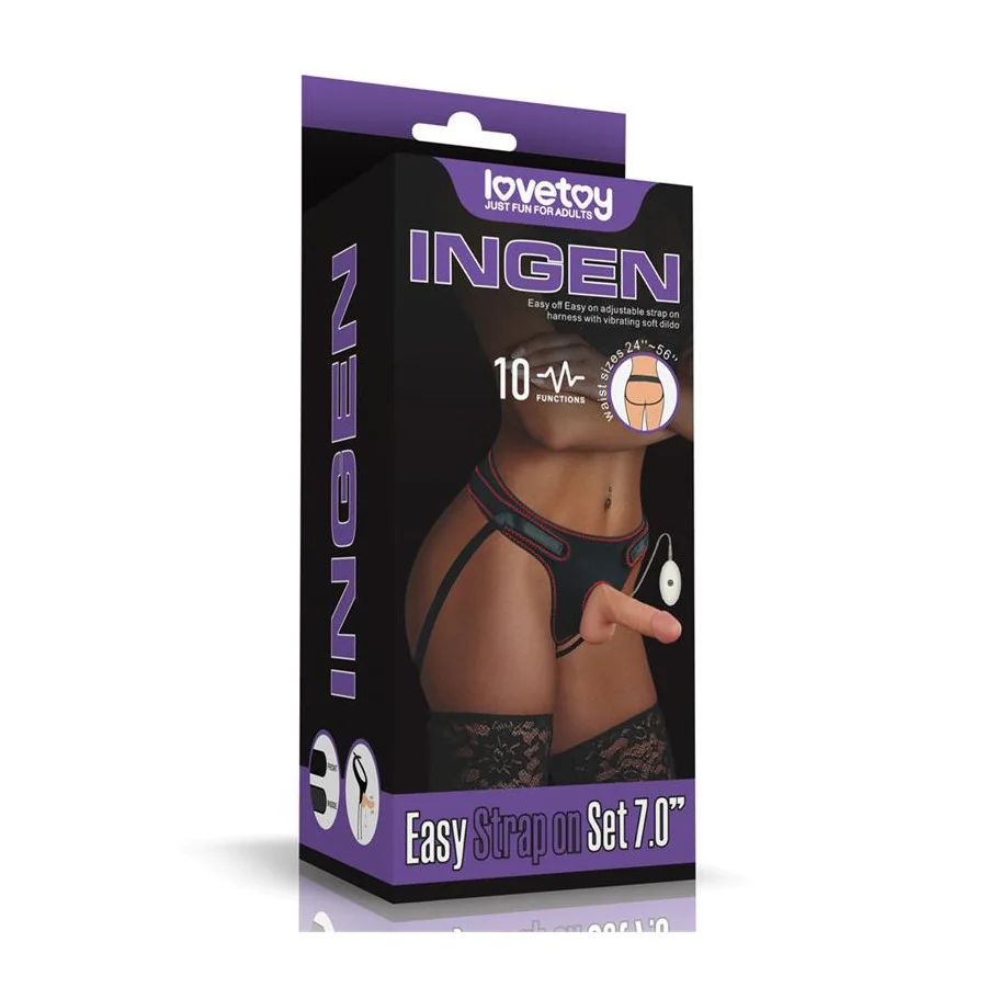 Arnes con Dildo con Vibracion y Control Remoto 70