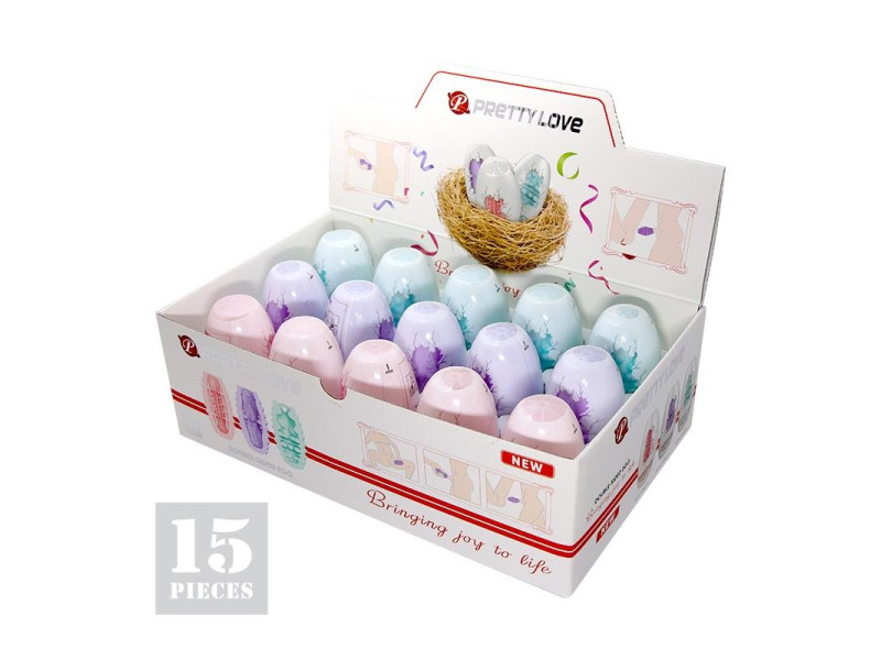Pack 15 Huevos Masturbadores Doble Texturizado
