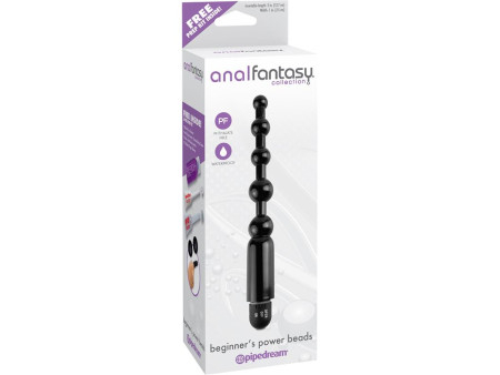 Cadena Anal Power Beads Negro Cadena Anal Power Beads Negro