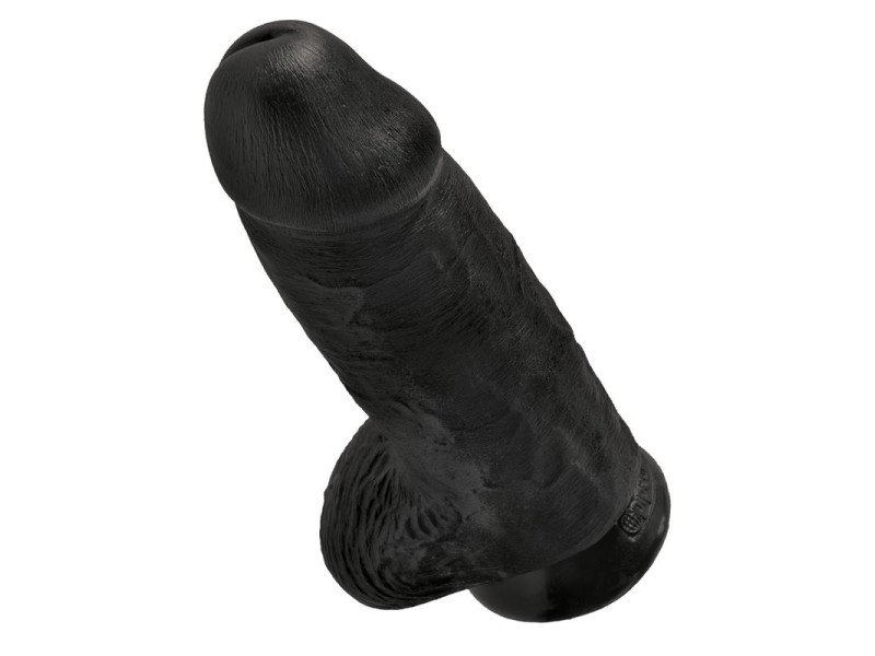 Dildo con Testiculos 9 Chubby Negro Dildo con Testiculos 9 Chubby Negro