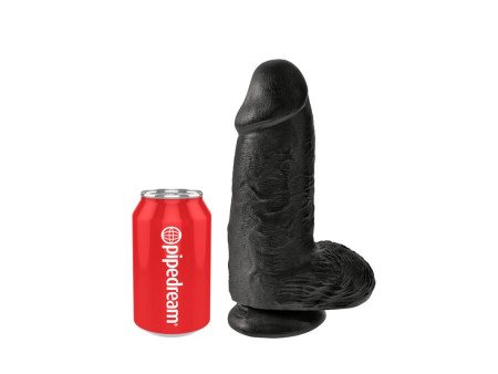 Dildo con Testiculos 9 Chubby Negro Dildo con Testiculos 9 Chubby Negro