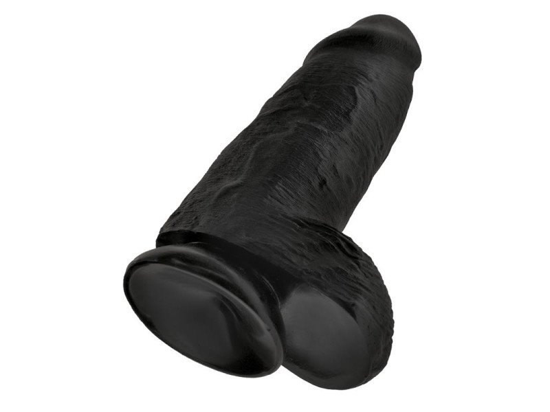 Dildo con Testiculos 9 Chubby Negro