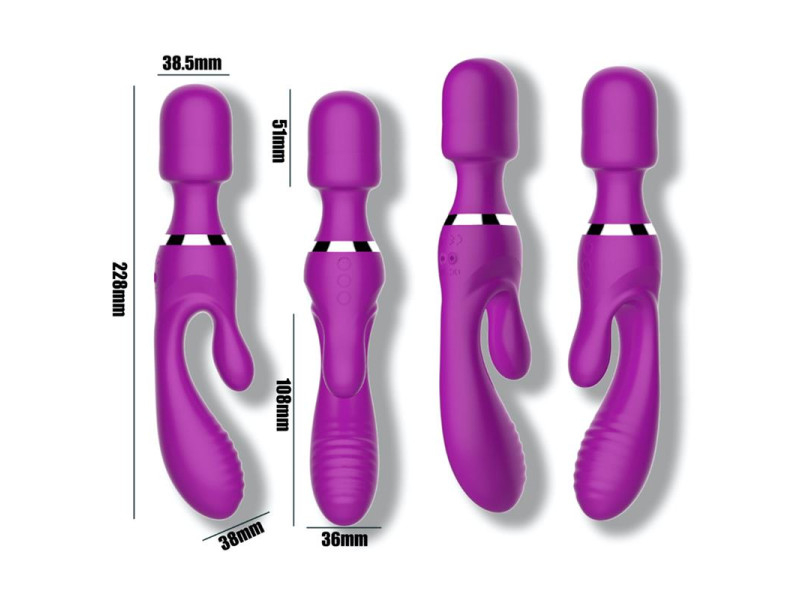 No Fifteen Vibrador y Masajeador 3 Motores Independientes