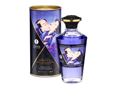 Shunga Aceite de Masaje Efecto Calor Aroma a Frutas Exoticas