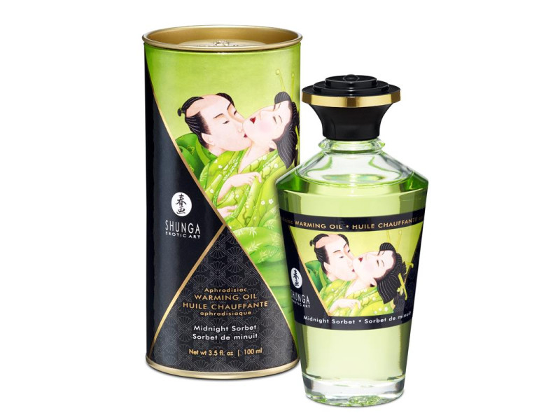 Shunga Aceite de Masaje Efecto Calor Aroma Sorbete de Medianoche