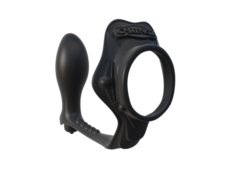 Fantasy C Ringz Anillo con Plug Anal Pesado Color Negro